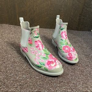 Floral Rain Booties